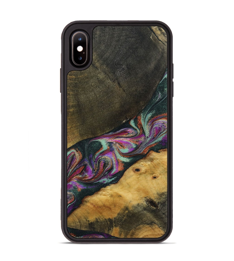 iPhone Xs Max Wood Phone Case - Makaila (Green, 794008)