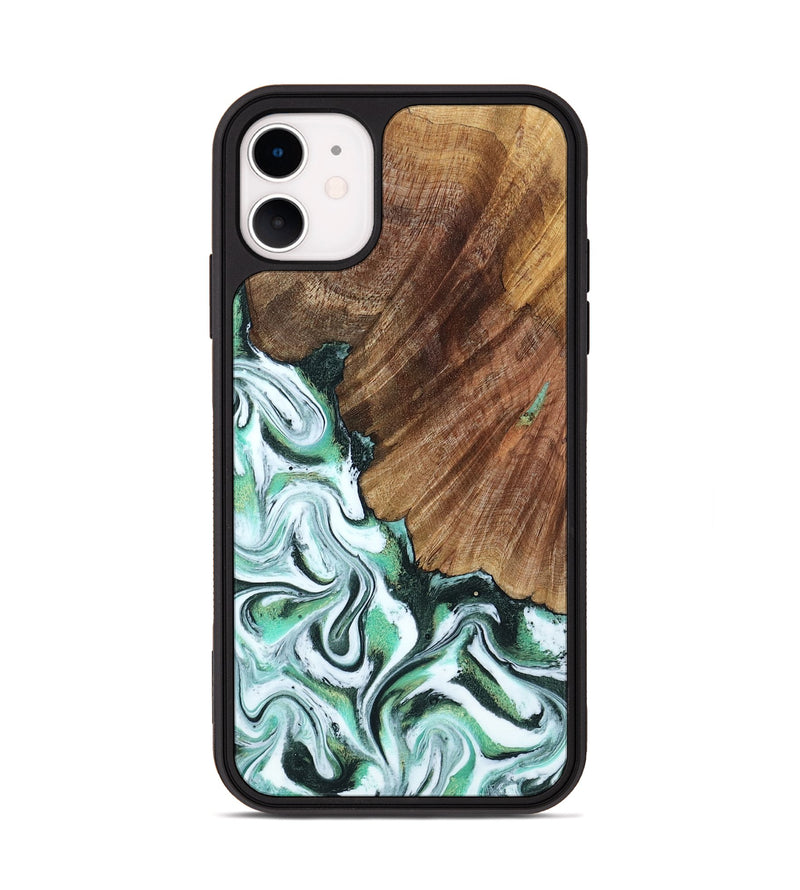 iPhone 11 Wood Phone Case - Althea (Green, 794010)