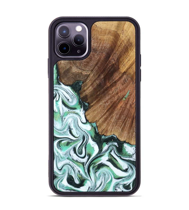 iPhone 11 Pro Max Wood Phone Case - Althea (Green, 794010)