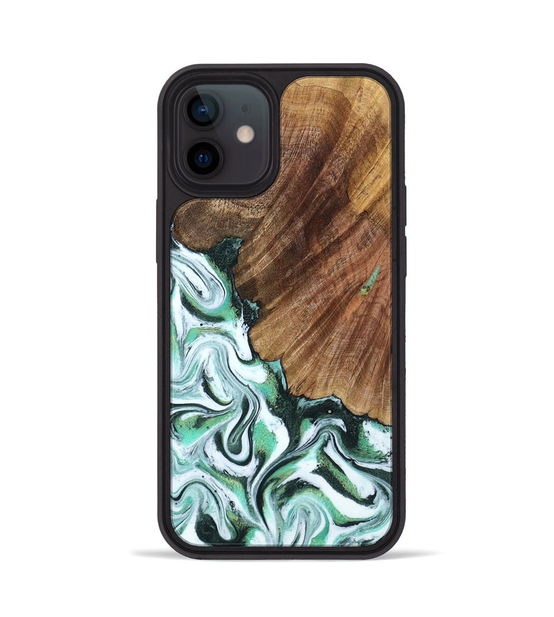 iPhone 12 Wood Phone Case - Althea (Green, 794010)