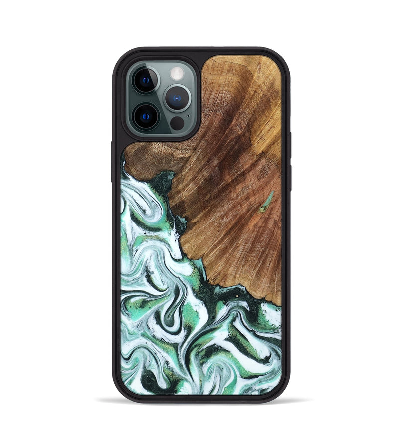 iPhone 12 Pro Wood Phone Case - Althea (Green, 794010)