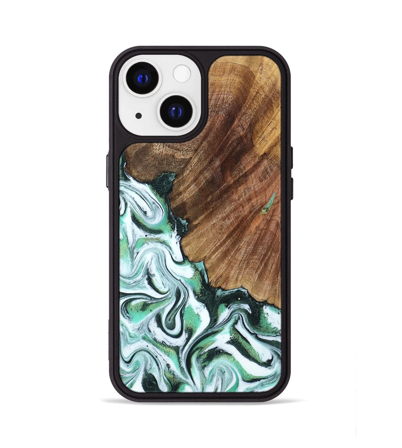 iPhone 13 Wood Phone Case - Althea (Green, 794010)