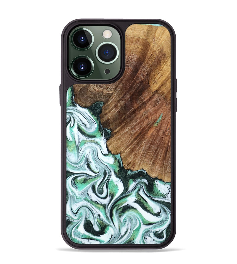 iPhone 13 Pro Max Wood Phone Case - Althea (Green, 794010)