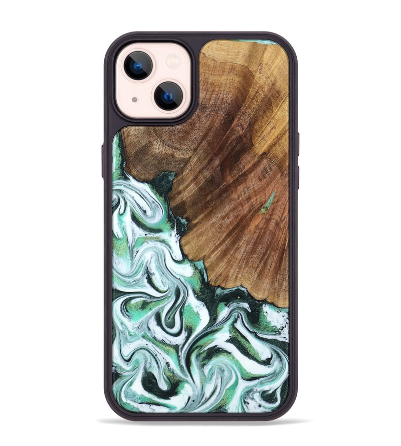 iPhone 14 Plus Wood Phone Case - Althea (Green, 794010)