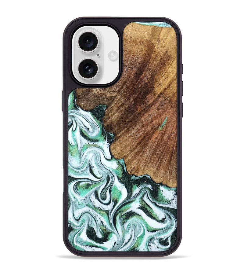 iPhone 16 Plus Wood Phone Case - Althea (Green, 794010)