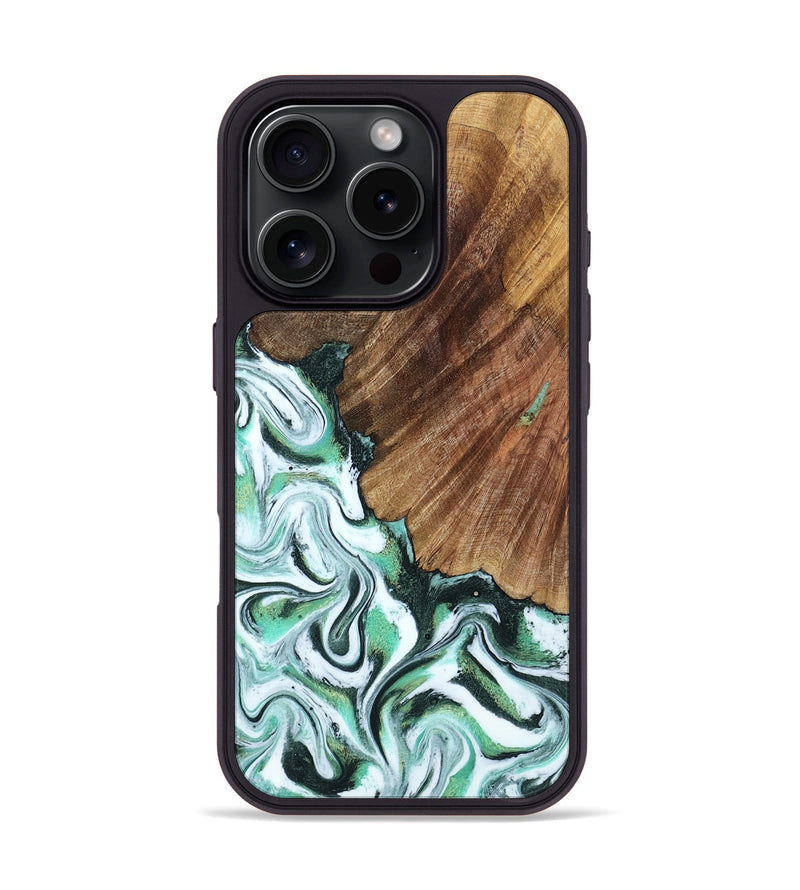 iPhone 16 Pro Wood Phone Case - Althea (Green, 794010)