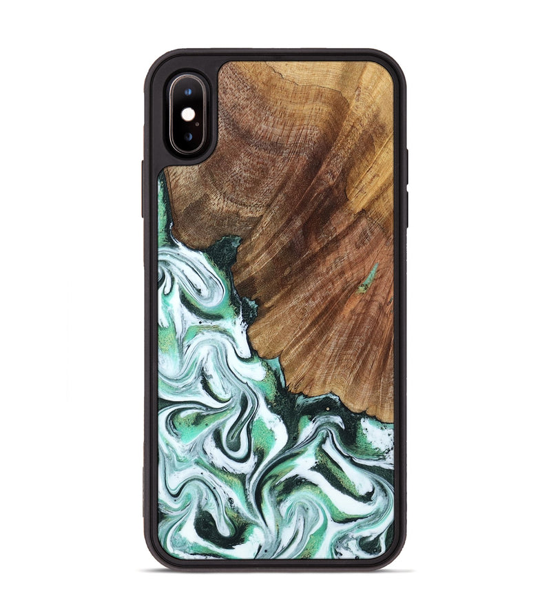iPhone Xs Max Wood Phone Case - Althea (Green, 794010)