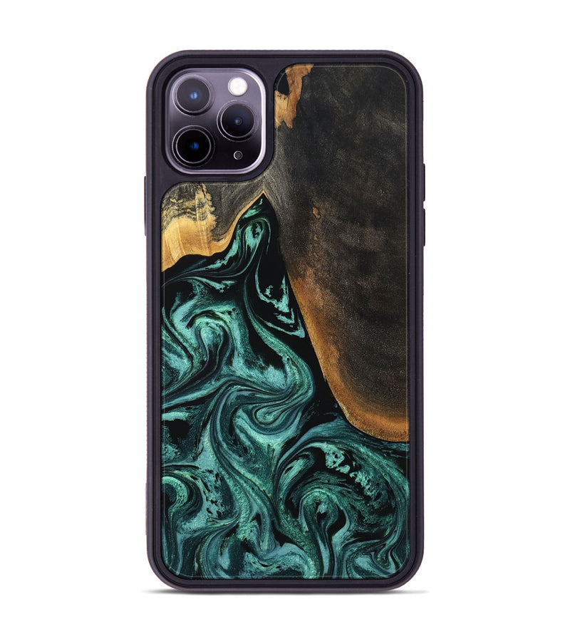 iPhone 11 Pro Max Wood Phone Case - Reyna (Green, 794011)