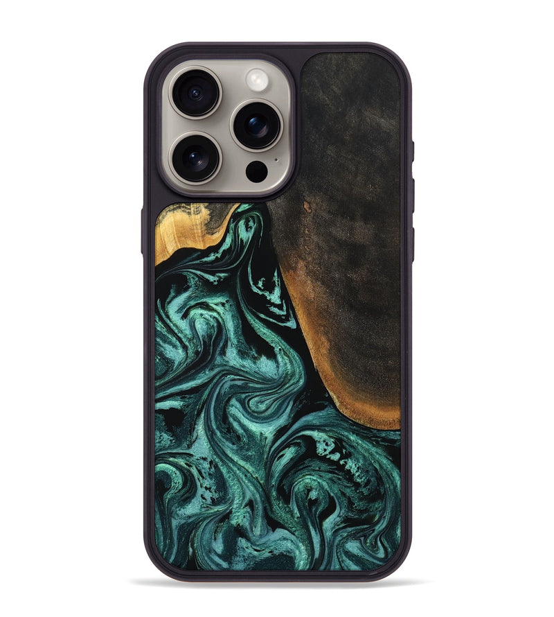 iPhone 15 Pro Max Wood Phone Case - Reyna (Green, 794011)