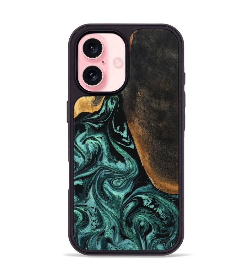iPhone 16 Wood Phone Case - Reyna (Green, 794011)