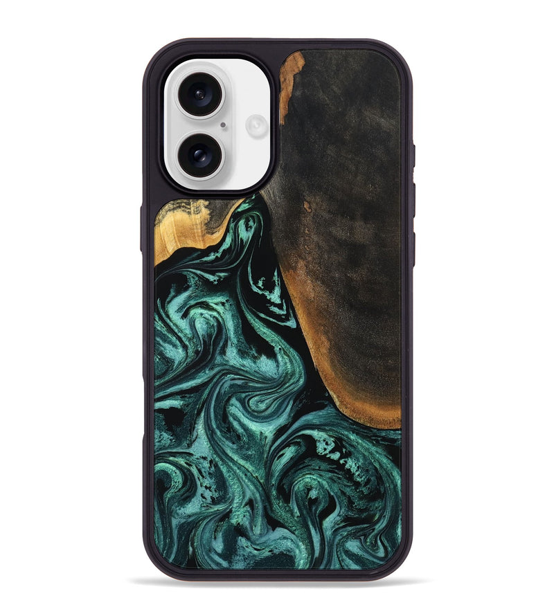 iPhone 16 Plus Wood Phone Case - Reyna (Green, 794011)