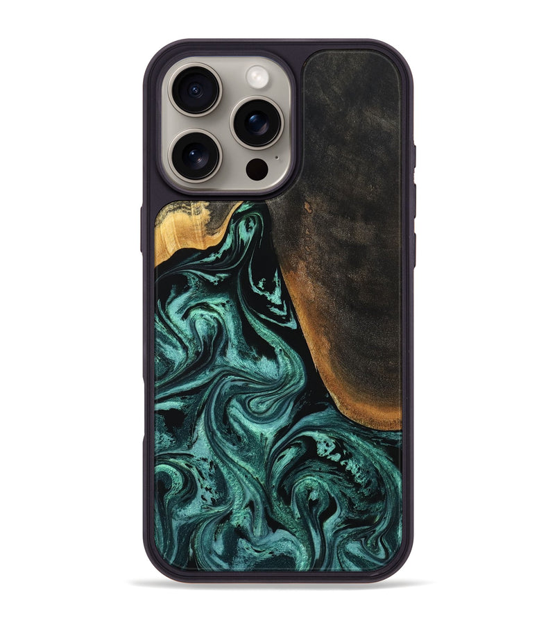 iPhone 16 Pro Max Wood Phone Case - Reyna (Green, 794011)