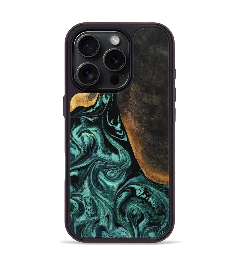 iPhone 16 Pro Wood Phone Case - Reyna (Green, 794011)