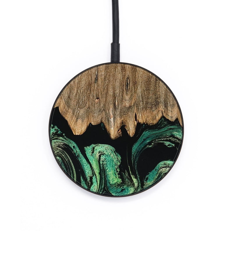 Circle Wood Wireless Charger - Haiden (Green, 794016)