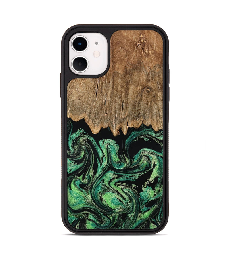 iPhone 11 Wood Phone Case - Haiden (Green, 794016)