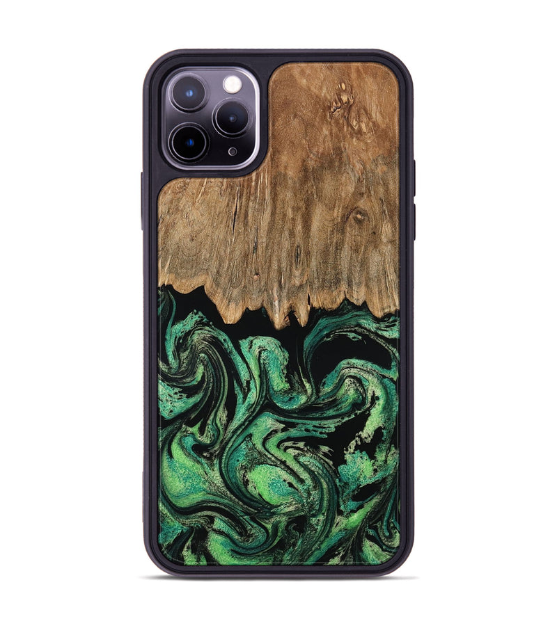 iPhone 11 Pro Max Wood Phone Case - Haiden (Green, 794016)