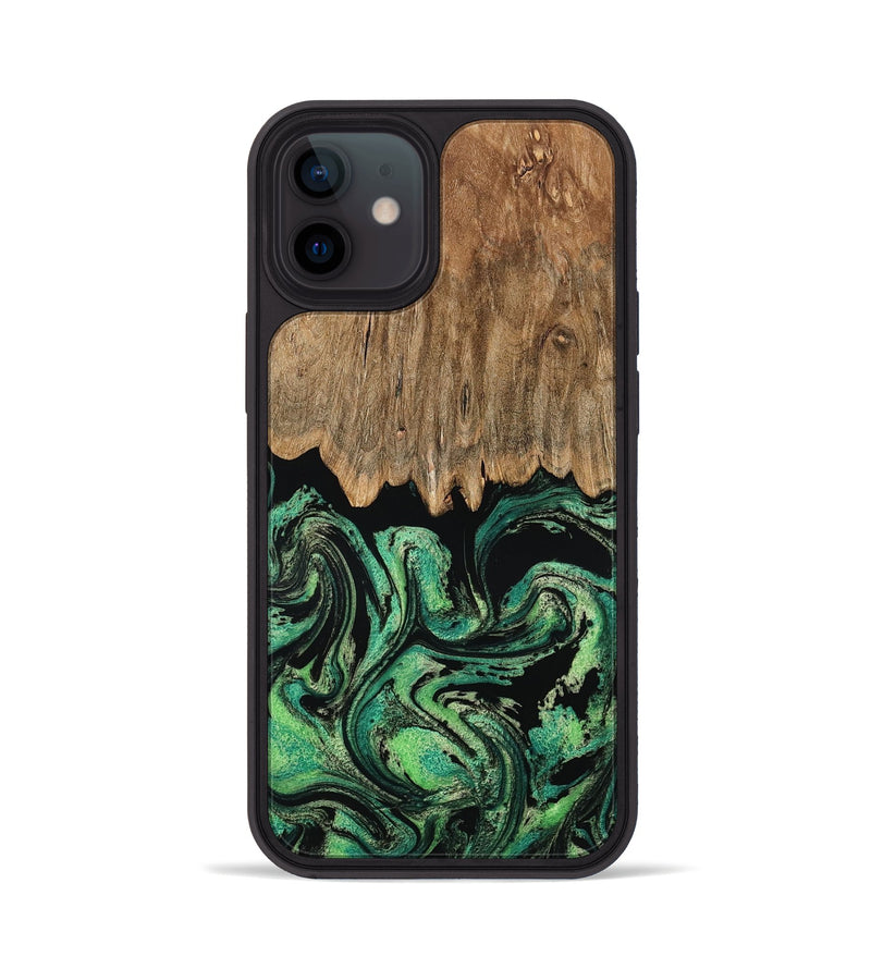 iPhone 12 Wood Phone Case - Haiden (Green, 794016)