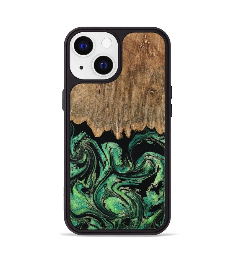 iPhone 13 Wood Phone Case - Haiden (Green, 794016)