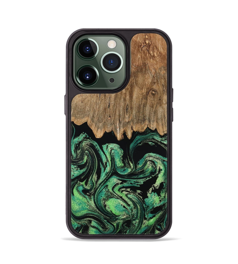 iPhone 13 Pro Wood Phone Case - Haiden (Green, 794016)