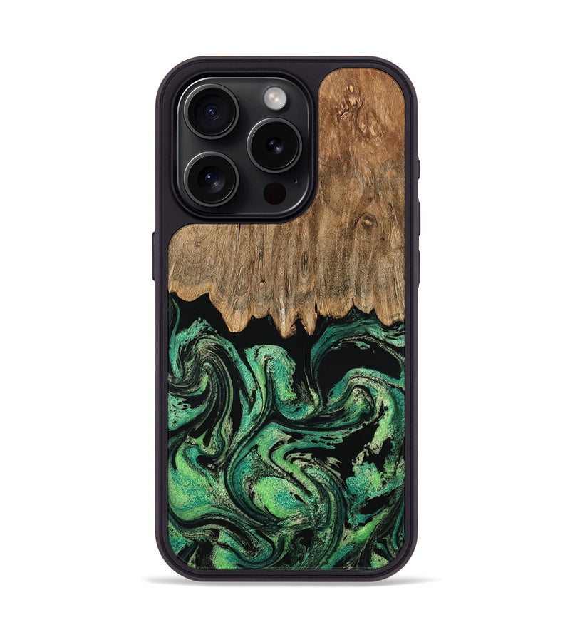 iPhone 15 Pro Wood Phone Case - Haiden (Green, 794016)