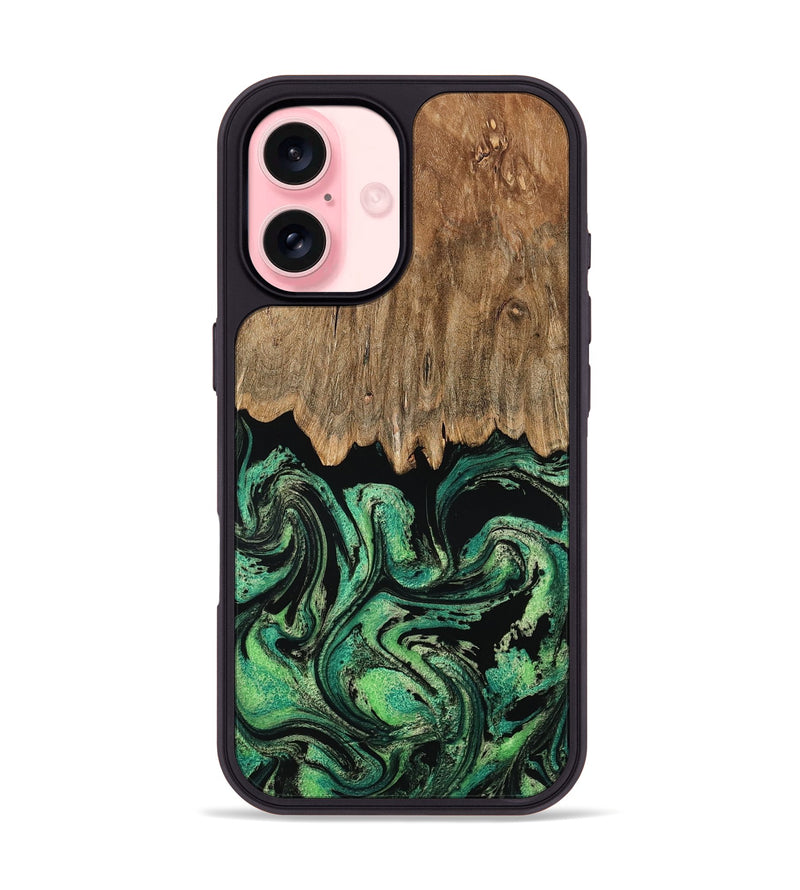 iPhone 16 Wood Phone Case - Haiden (Green, 794016)