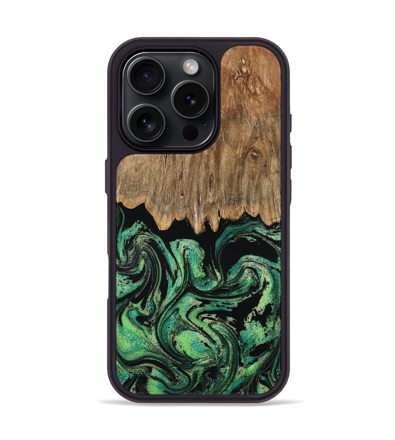 iPhone 16 Pro Wood Phone Case - Haiden (Green, 794016)