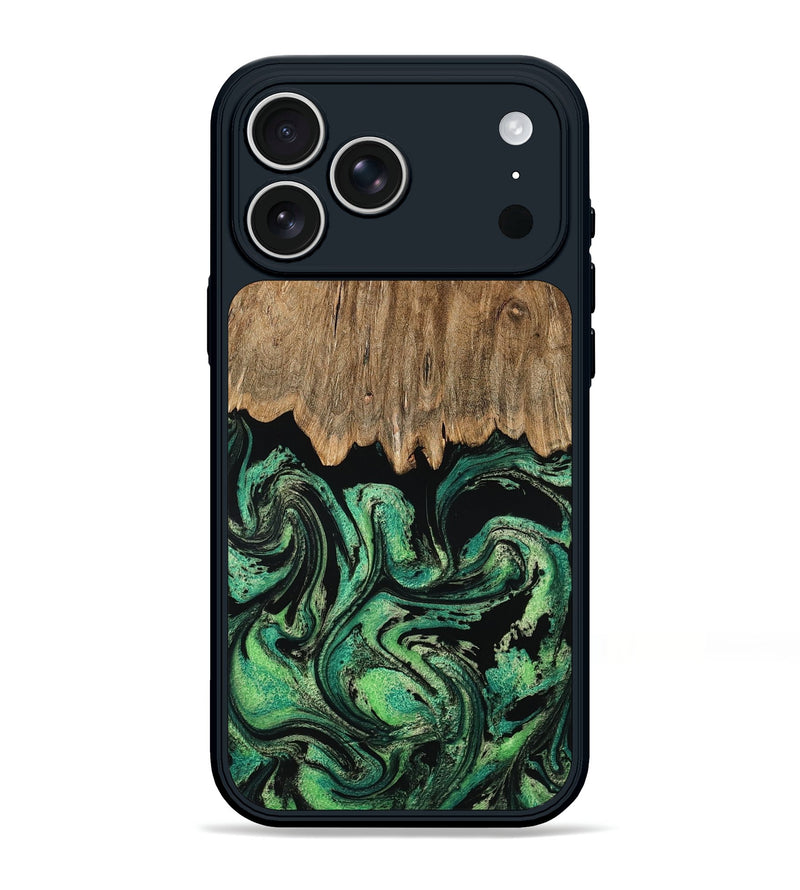 iPhone 17 Pro Max Wood Phone Case - Haiden (Green, 794016)