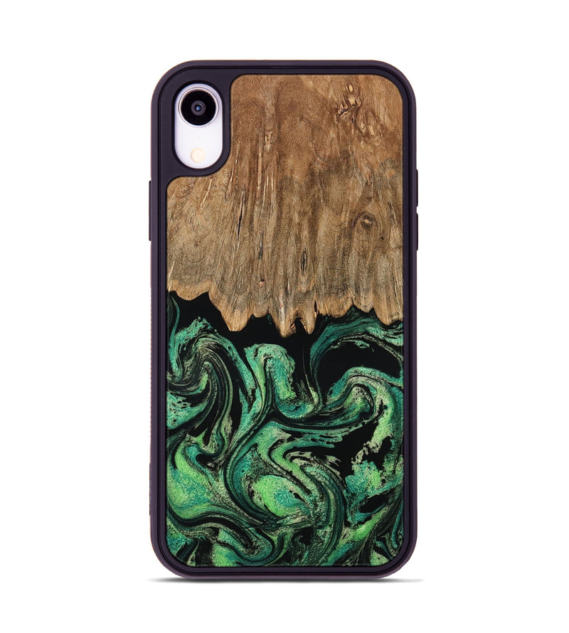 iPhone Xr Wood Phone Case - Haiden (Green, 794016)