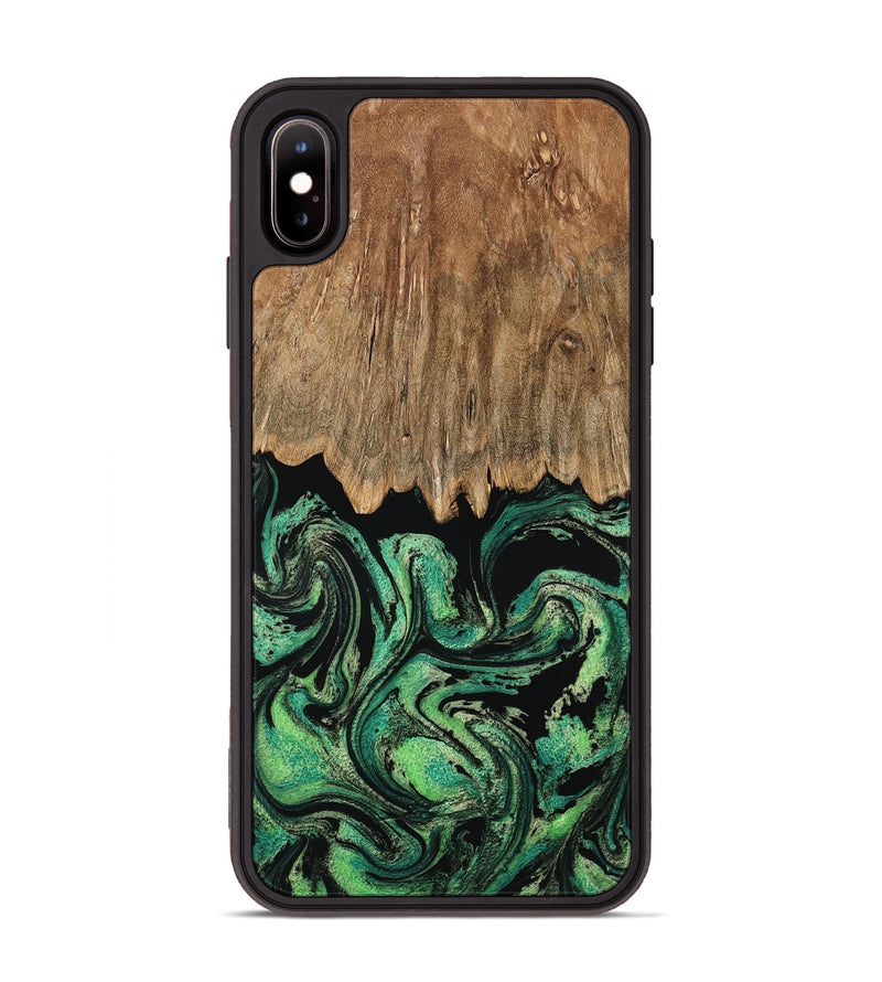 iPhone Xs Max Wood Phone Case - Haiden (Green, 794016)