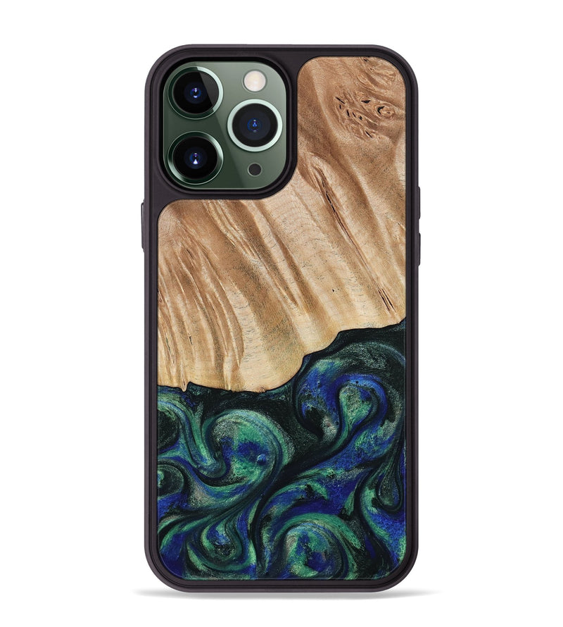 iPhone 13 Pro Max Wood Phone Case - Orin (Green, 794019)