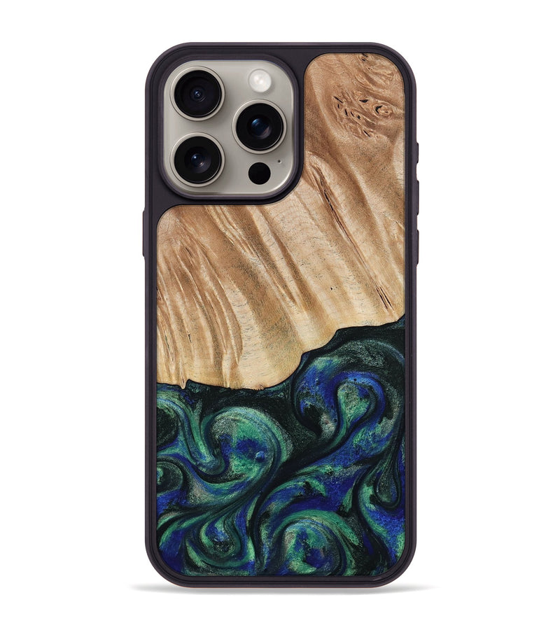 iPhone 15 Pro Max Wood Phone Case - Orin (Green, 794019)