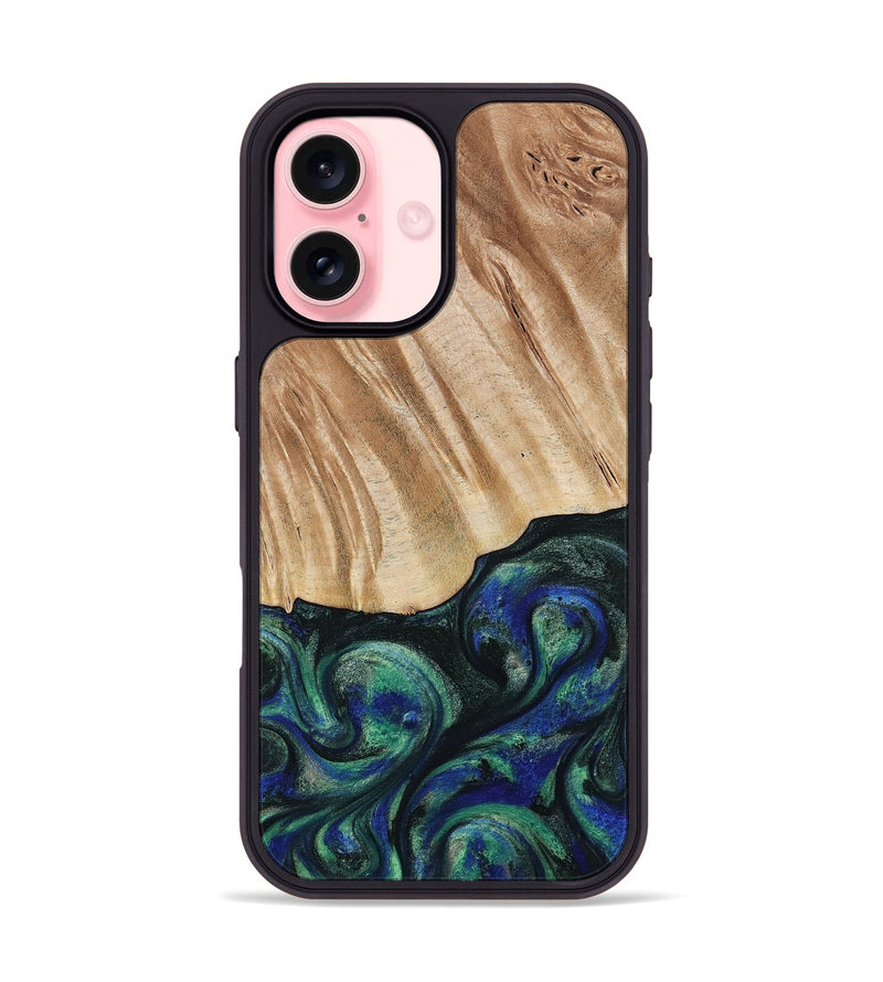 iPhone 16 Wood Phone Case - Orin (Green, 794019)