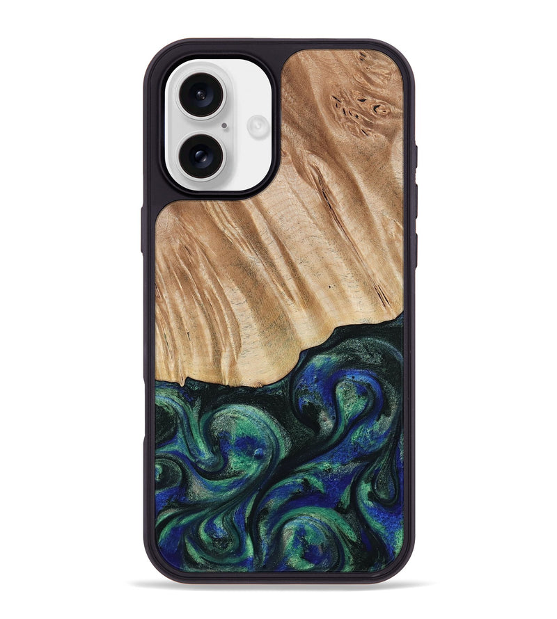 iPhone 16 Plus Wood Phone Case - Orin (Green, 794019)