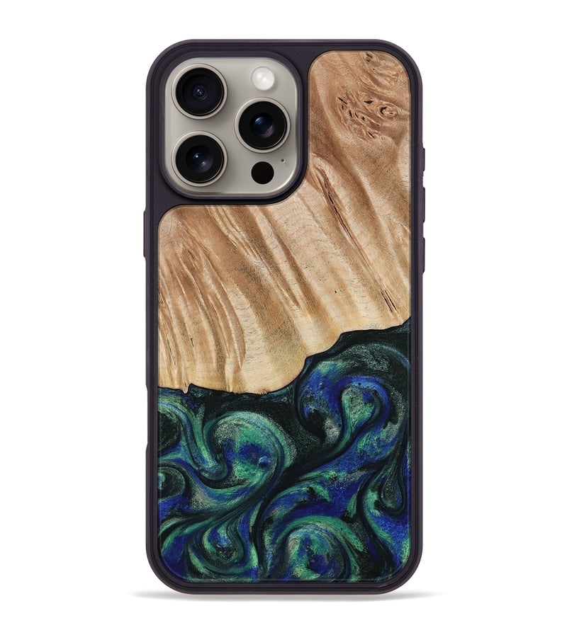iPhone 16 Pro Max Wood Phone Case - Orin (Green, 794019)