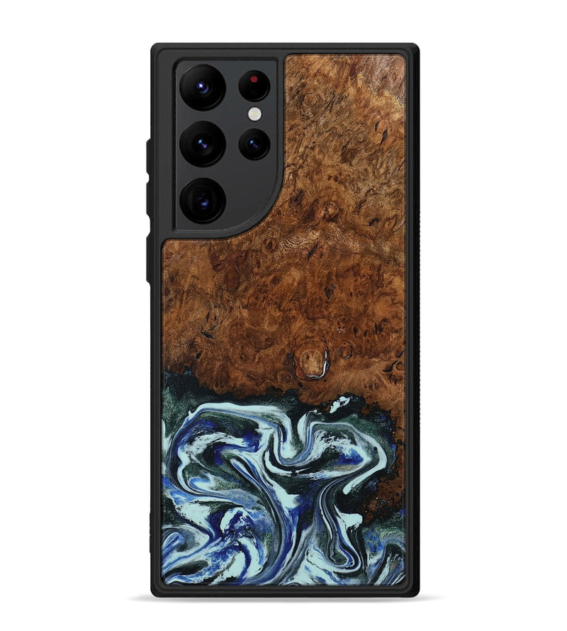 Galaxy S22 Ultra Wood Phone Case - Emmit (Blue, 794020)