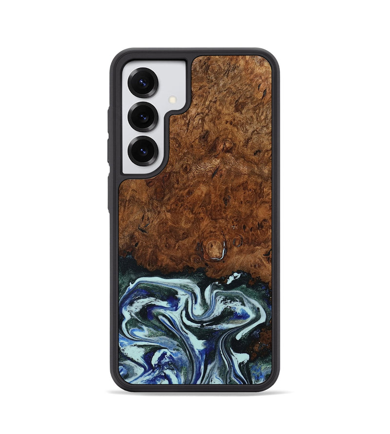 Galaxy S25 Wood Phone Case - Emmit (Blue, 794020)