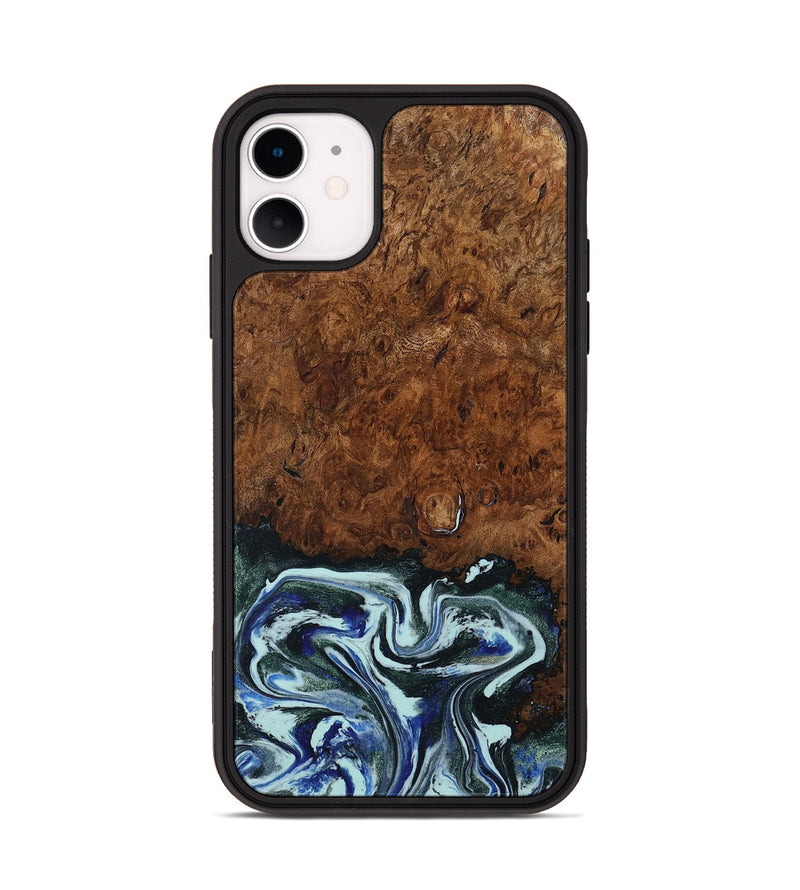 iPhone 11 Wood Phone Case - Emmit (Blue, 794020)