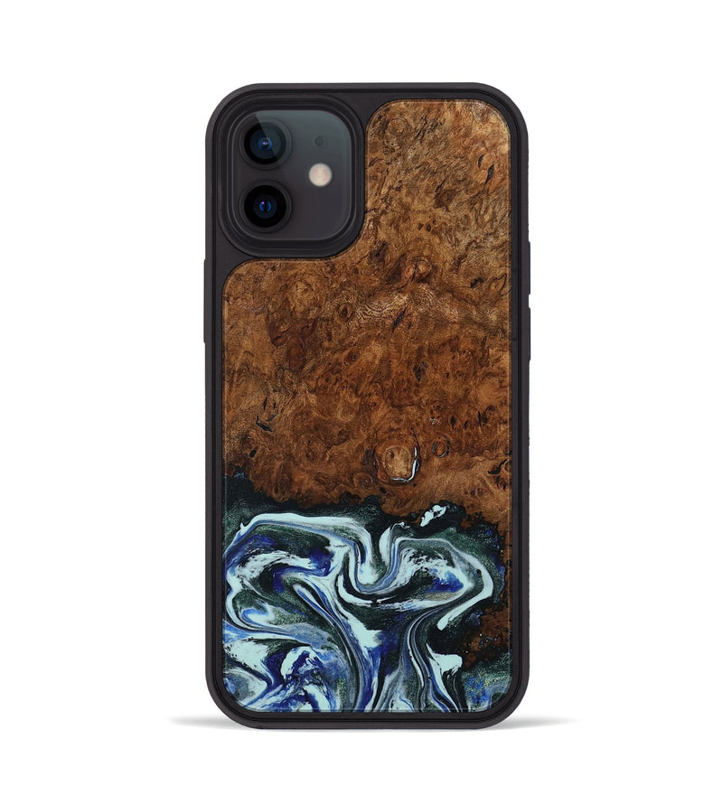iPhone 12 Wood Phone Case - Emmit (Blue, 794020)