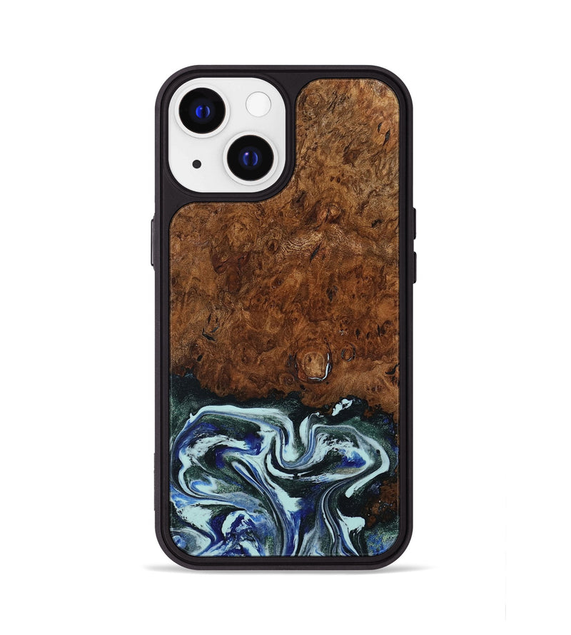 iPhone 13 Wood Phone Case - Emmit (Blue, 794020)