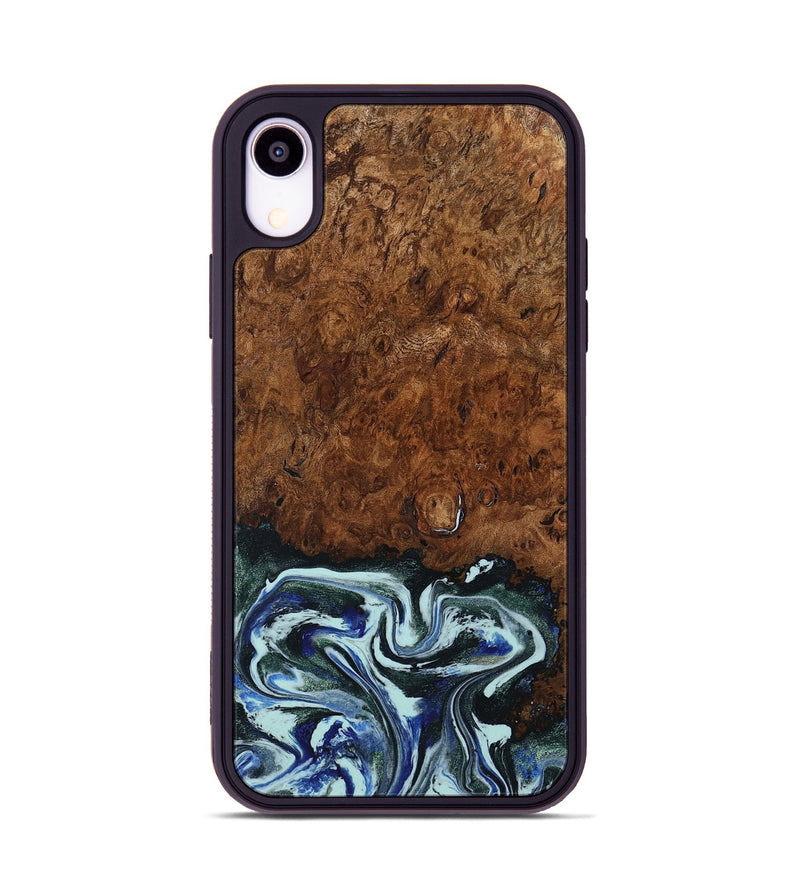iPhone Xr Wood Phone Case - Emmit (Blue, 794020)
