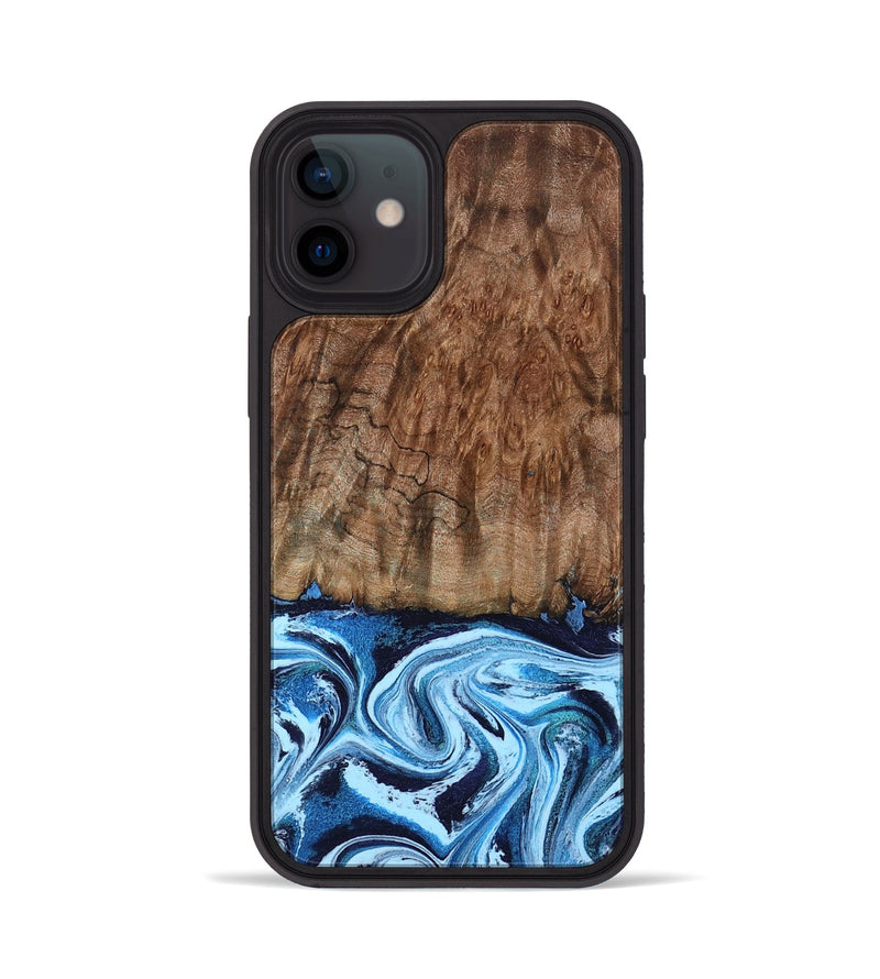 iPhone 12 Wood Phone Case - Lorelei (Blue, 794030)