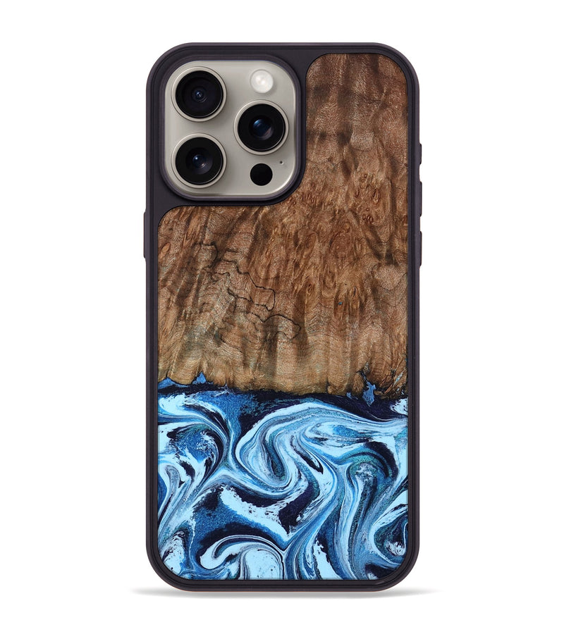 iPhone 15 Pro Max Wood Phone Case - Lorelei (Blue, 794030)