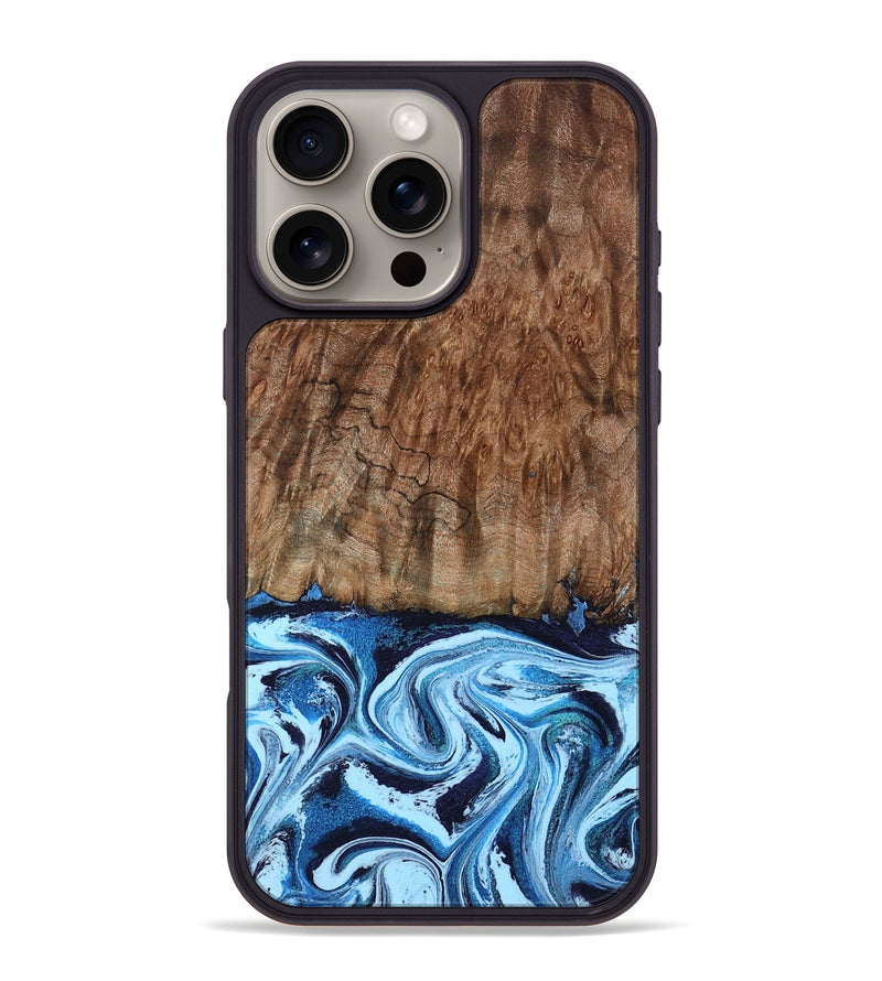 iPhone 16 Pro Max Wood Phone Case - Lorelei (Blue, 794030)