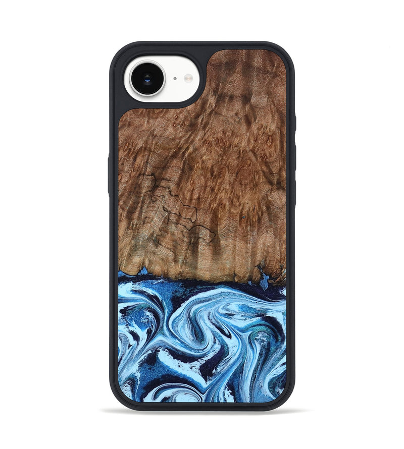 iPhone 16e Wood Phone Case - Lorelei (Blue, 794030)