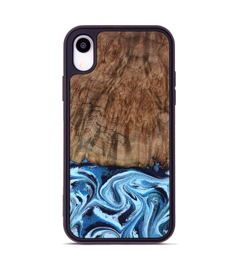 iPhone Xr Wood Phone Case - Lorelei (Blue, 794030)