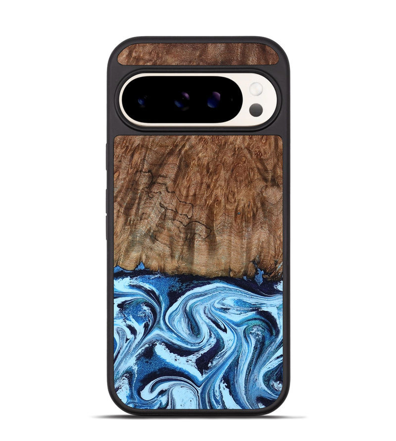 Pixel 9 Pro Wood Phone Case - Lorelei (Blue, 794030)