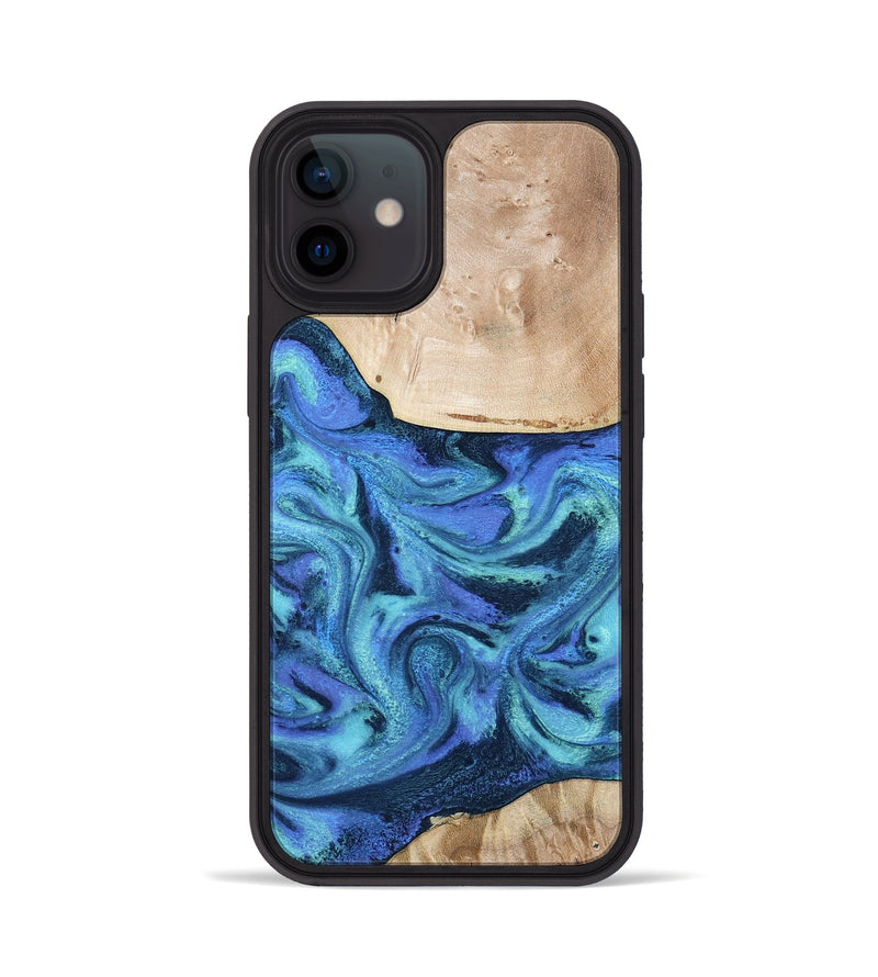 iPhone 12 Wood Phone Case - Delmar (Blue, 794031)