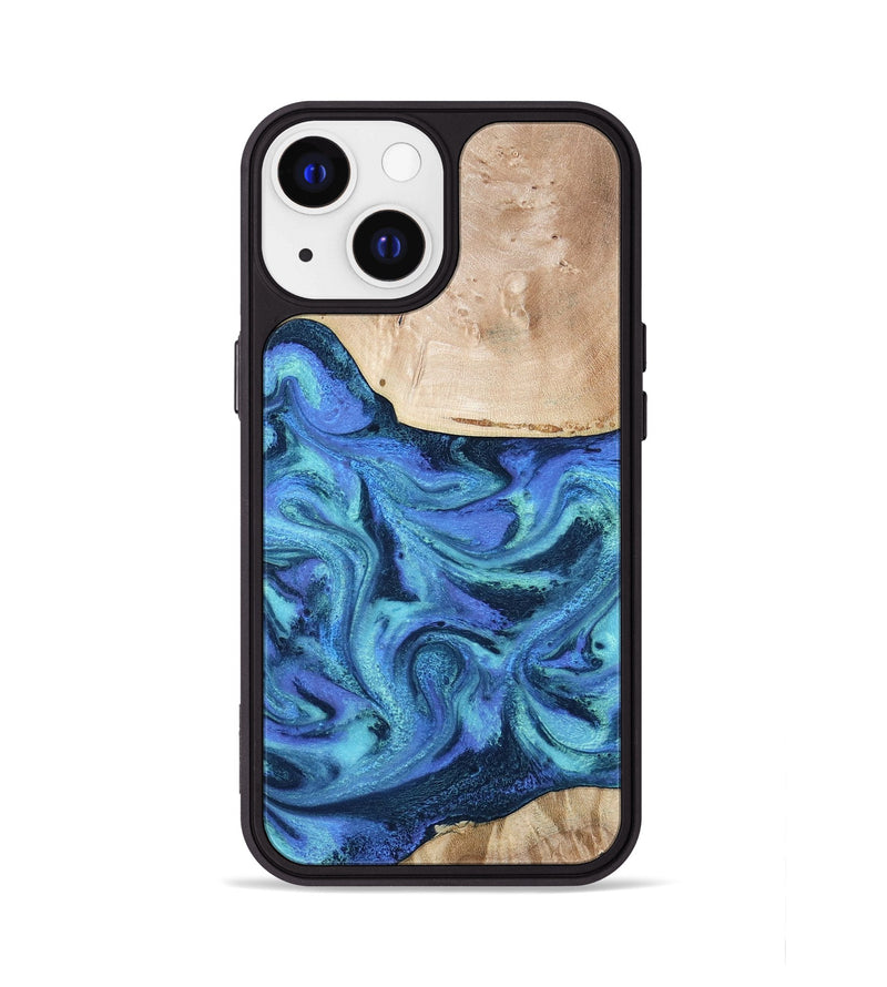 iPhone 13 Wood Phone Case - Delmar (Blue, 794031)