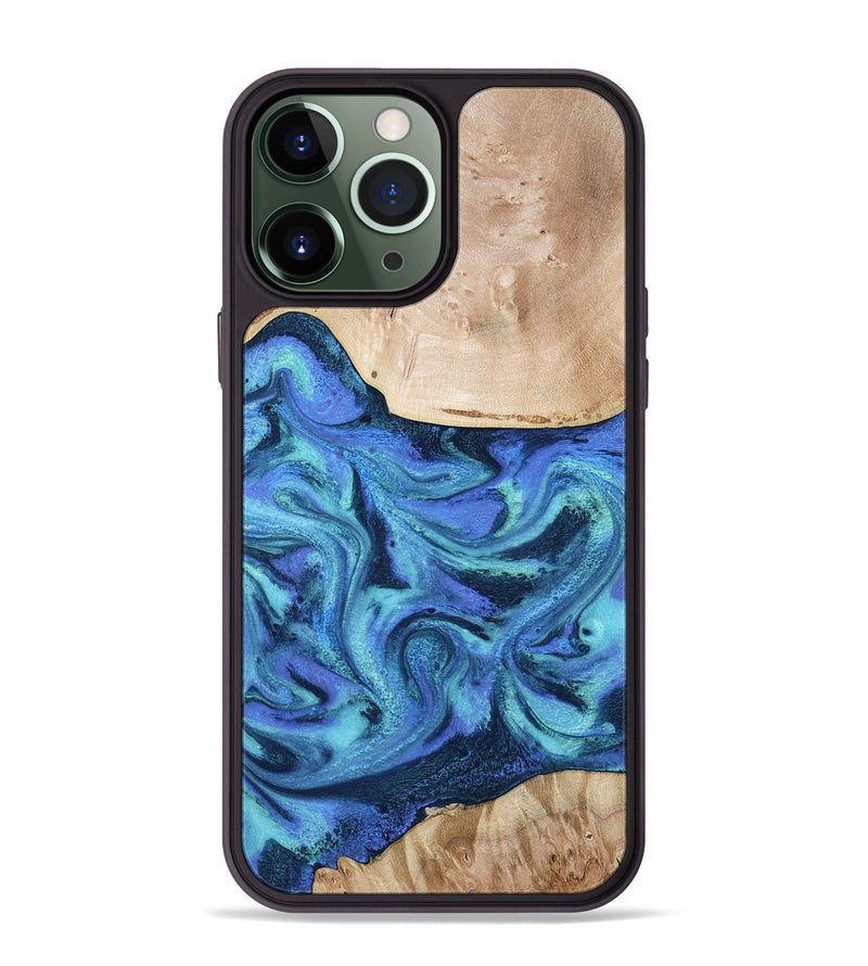 iPhone 13 Pro Max Wood Phone Case - Delmar (Blue, 794031)