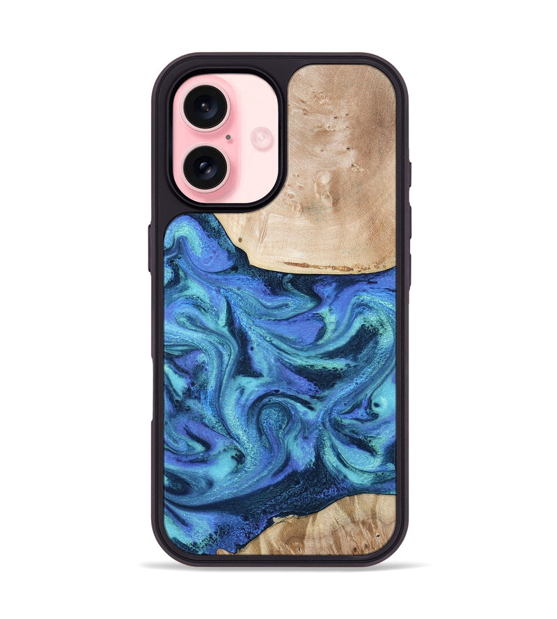 iPhone 16 Wood Phone Case - Delmar (Blue, 794031)